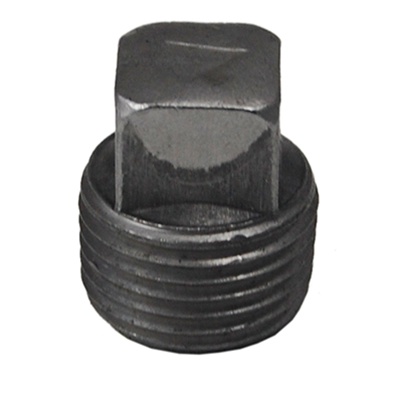 Black Steel Pipe Plug (Square Head)